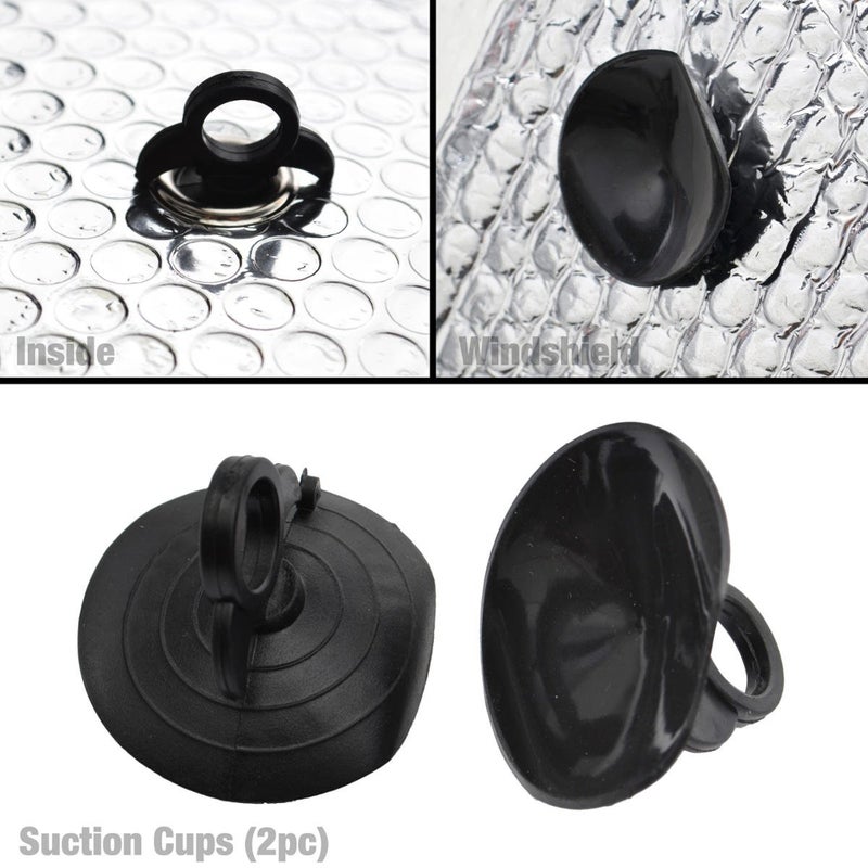 BDK Standard Chrome Double Bubble Folding Accordion Auto Windshield Sun Shade - Blocks UV Rays Sun Visor Protector, Sunshade to Keep Your Vehicle Cool and Damage Free, Easy to Use - 58 x 24 in, AS-215 - Image 5